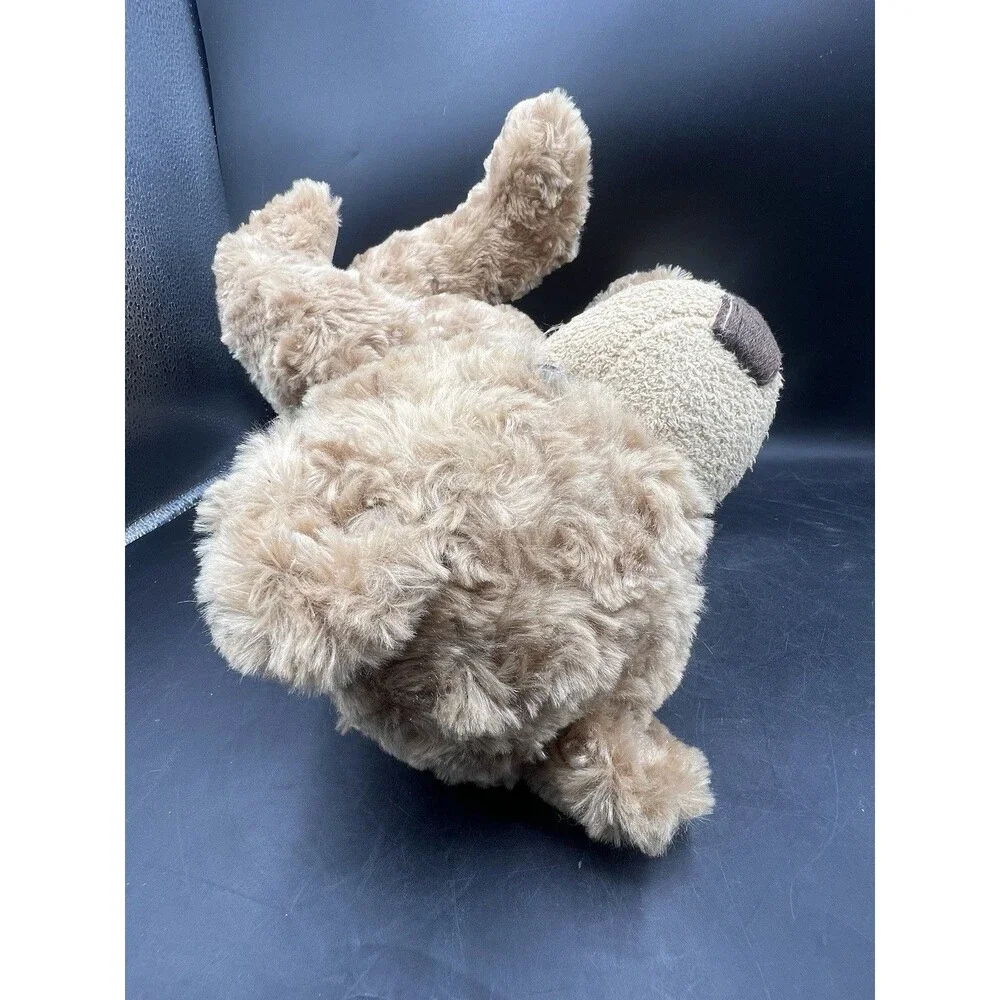 FAO Schwarz Teddy Bear Plush 12” Brown Embroidered Feet 2017 Stuffed Animal